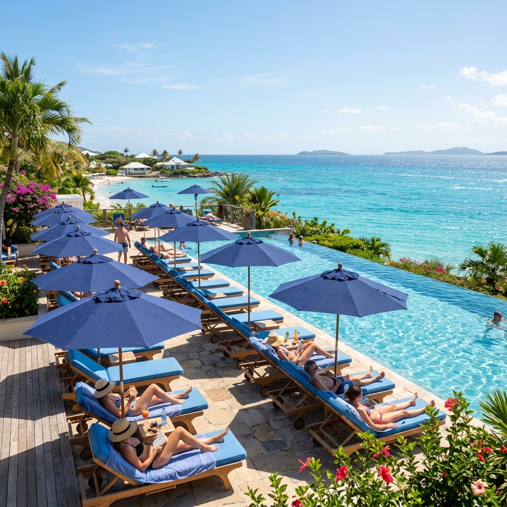 Coastal Villa and Poolside View